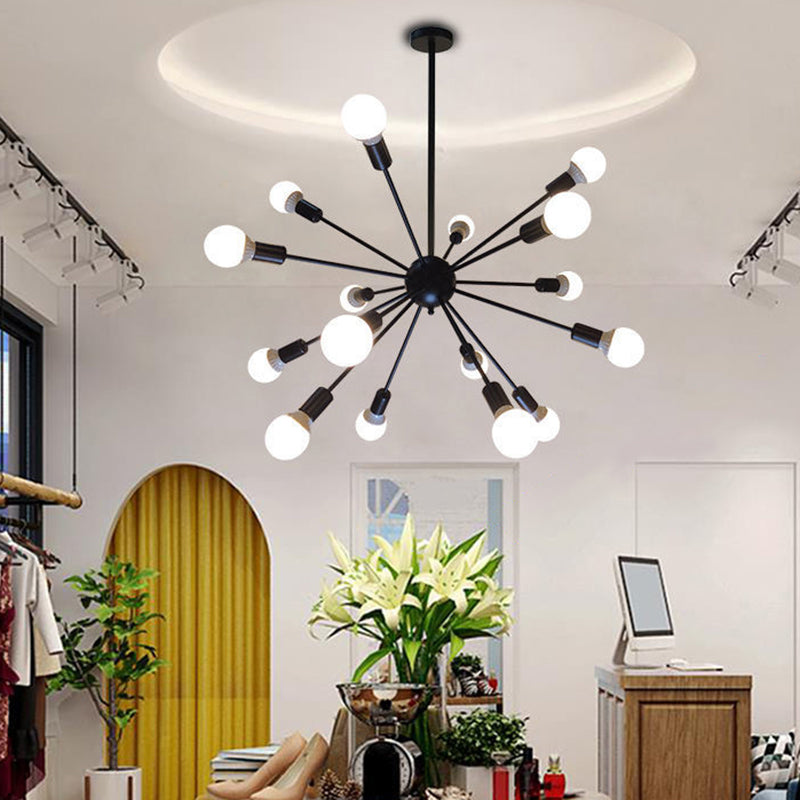 Lámpara de diseño de lámpara de lámpara en forma de ráfaga de estilo industrial Lámpara colgante de dormitorio de vestíbulo