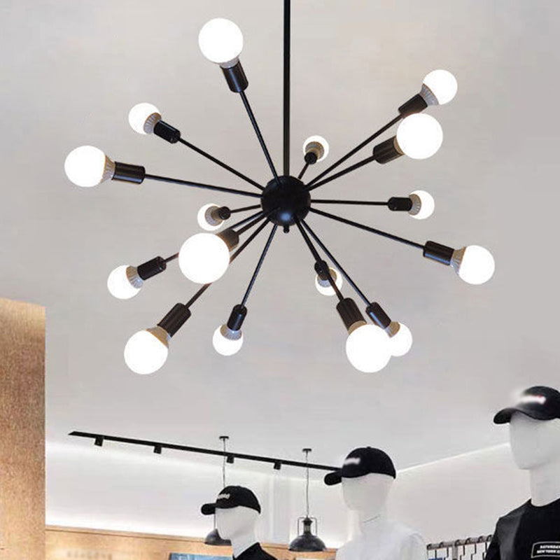 Lámpara de diseño de lámpara de lámpara en forma de ráfaga de estilo industrial Lámpara colgante de dormitorio de vestíbulo