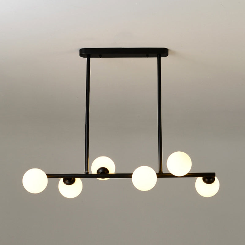 Modern Fashionable Sputnik Island Pendant Light Wrought Iron Hanging Lamp with Glass Shade