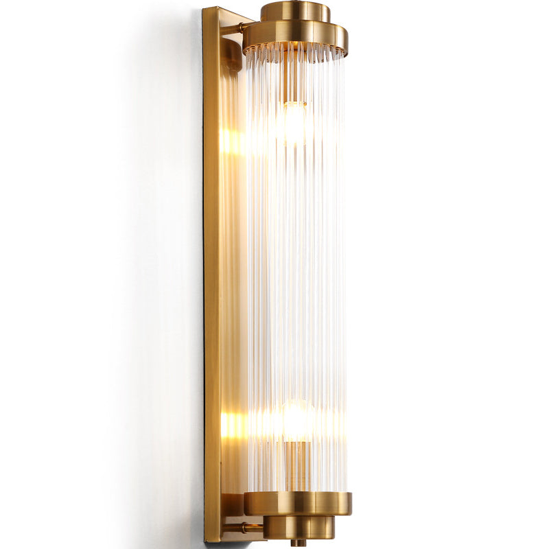 23.5" H Cylindrical Crystal Wall Mount Light Post-modern Style Home Decorative Lighting Fixture for Living Room Bedroom