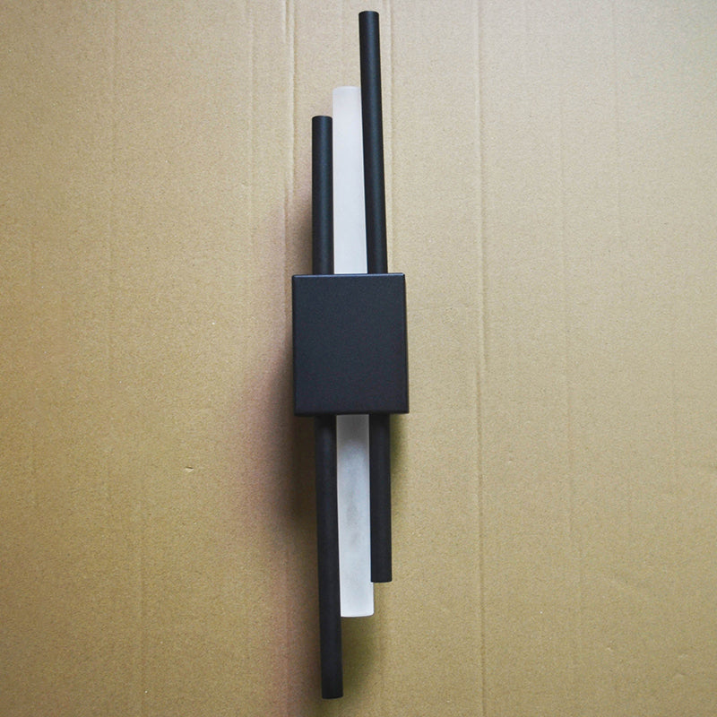 19.5" H Post-modern Style Wall Mount Lamp Minimalism Metal Lines Design Sconce Lights for Hallway Aisle