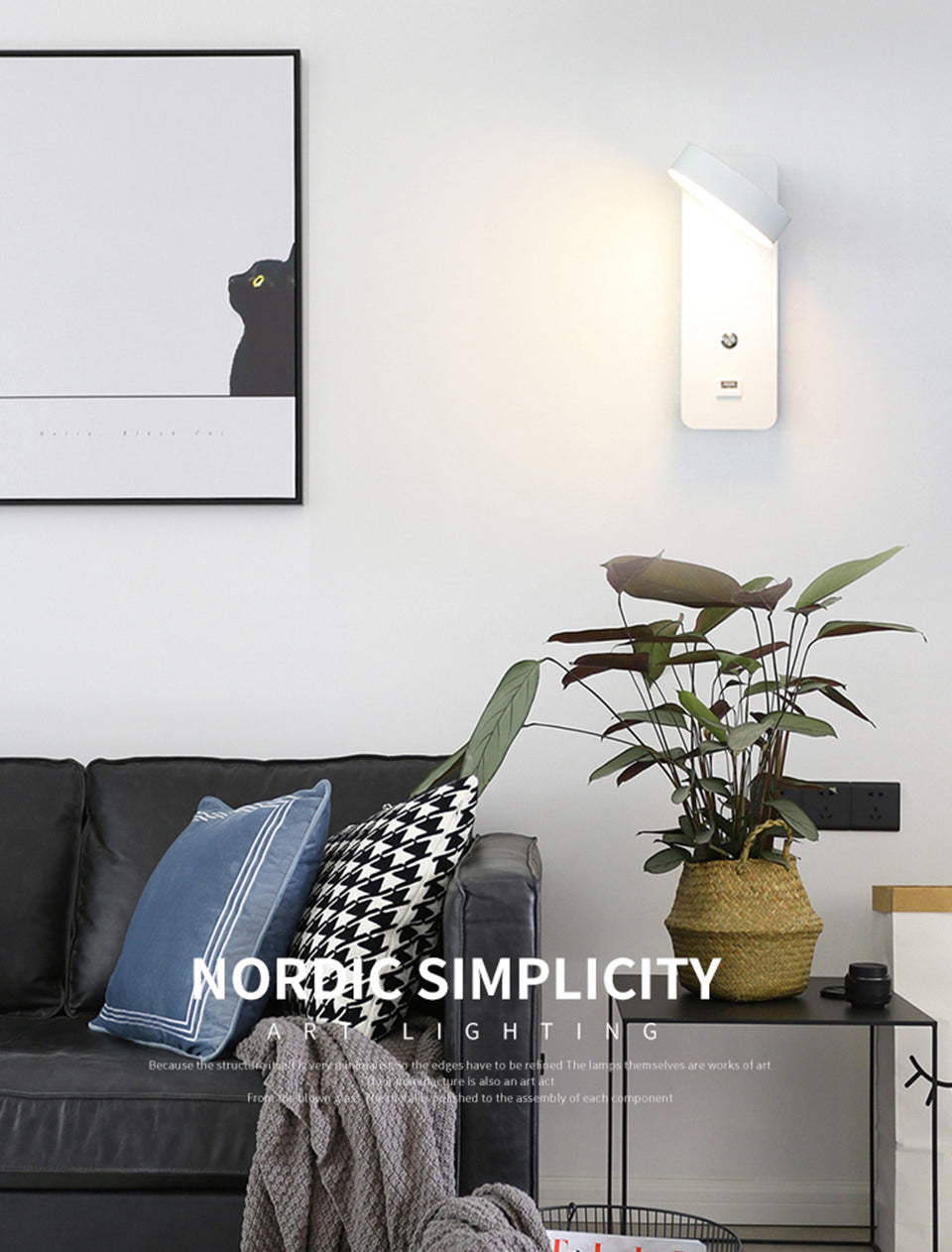 Minimalismo moderno Minimalismo LEDDA LETTURA LAMPAGGIO LAMPAGGIO ANGOLO REGOLABILE MOLTO MOLTO SCONCE LAGUA DELLA MOLTA CON STUSTRO DEMING + DESIGN USB