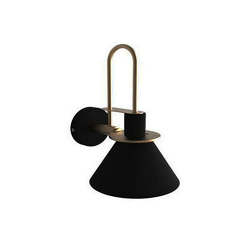 Modern Minimalist Style Tapered Wall Mounted Light Fixture Metal 1 Light Wall Light Sconces for Bedroom