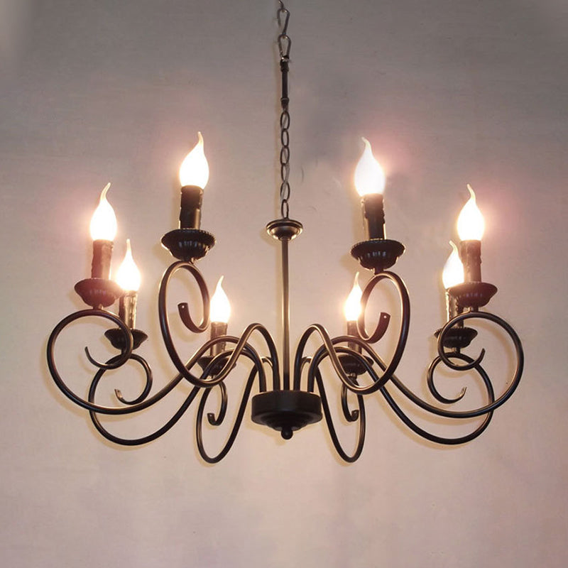 Candelera colgante de metal de brazo desplazado