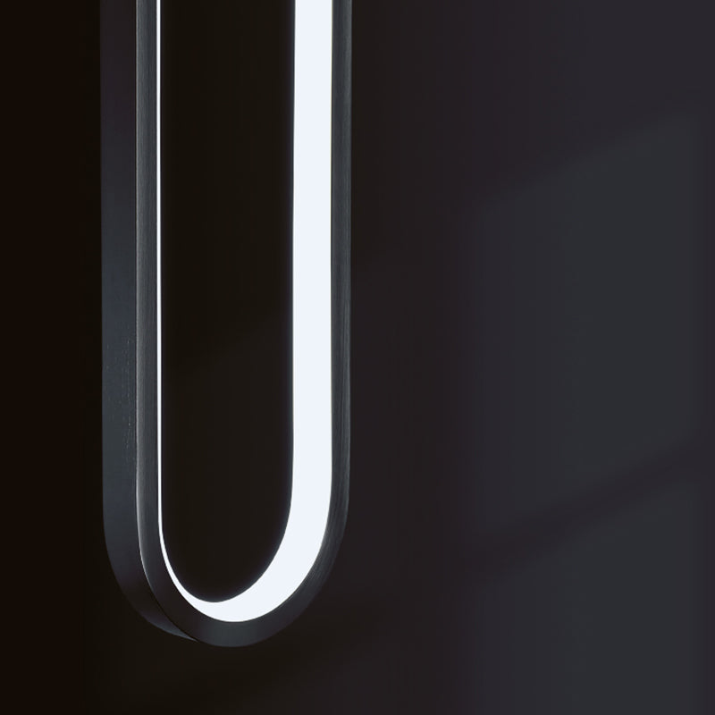 Accesorios de iluminación ovalos de pared ovalados modernos rotativos con luces de apliques de metal con sombra de gel de sílice