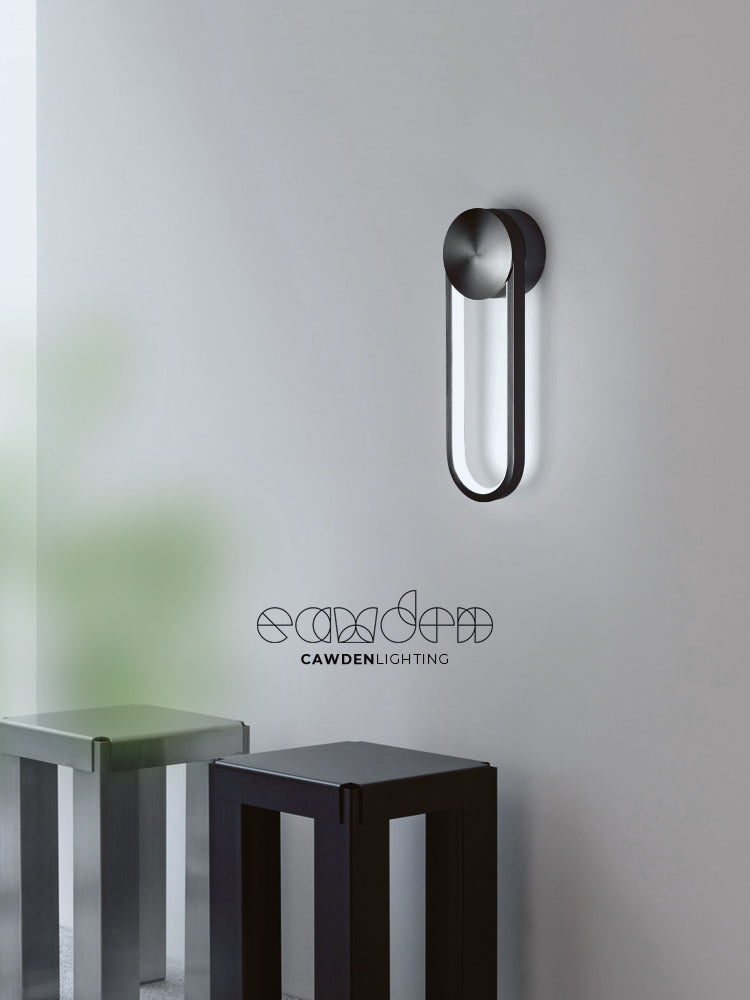 Accesorios de iluminación ovalos de pared ovalados modernos rotativos con luces de apliques de metal con sombra de gel de sílice