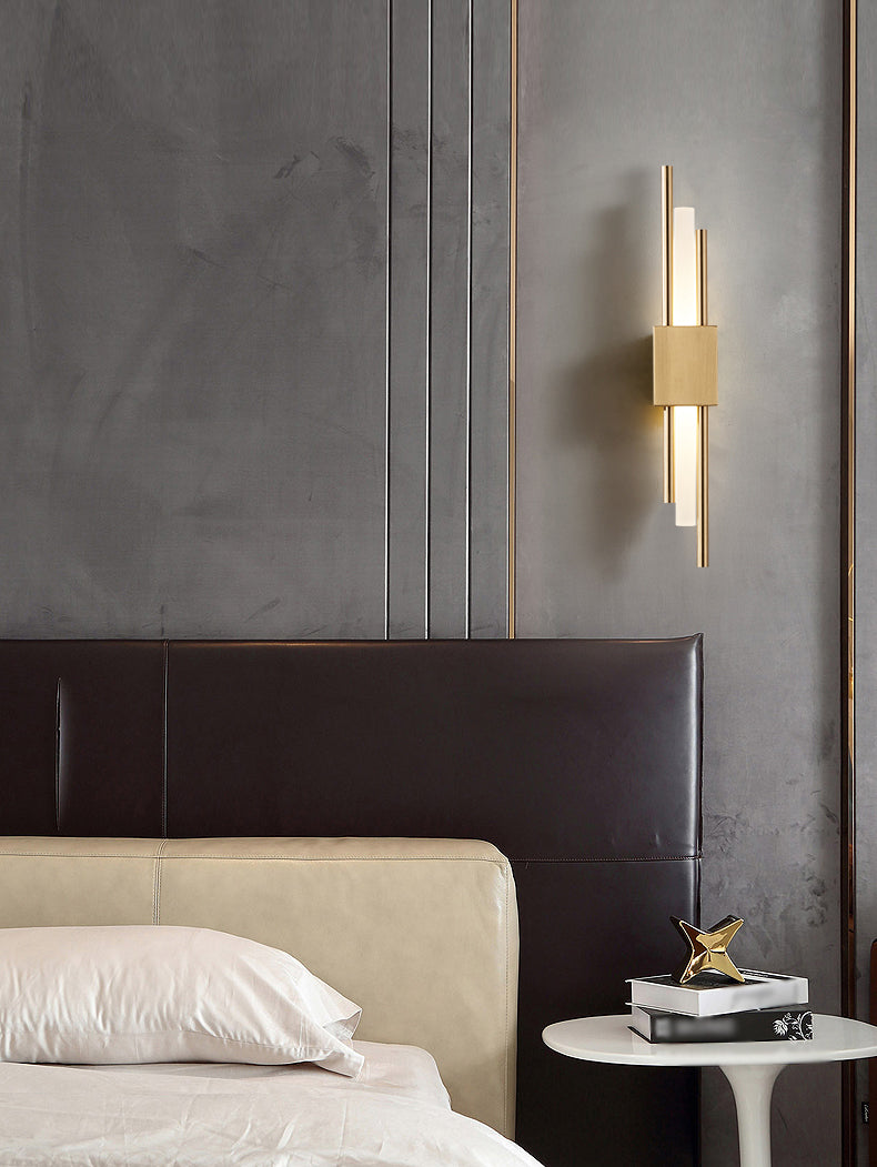 Moderne minimalistische Röhrchen Wandmontierte Lampenwandleuchten mit Acrylschatten