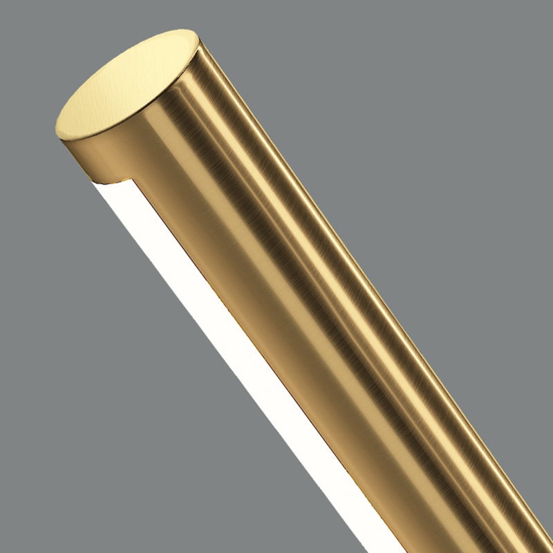 Modern Minimalist Style Linear Wall Mounted Lamp Copper 2 Lights Wall Lights with Crystal Shade