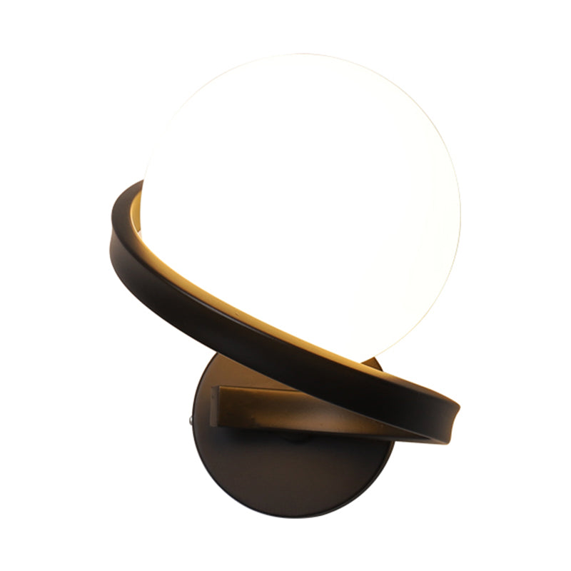 Moderne minimalistische globale muur gemonteerd verlichting metaal 1 lichte wandlampen met glazen schaduw