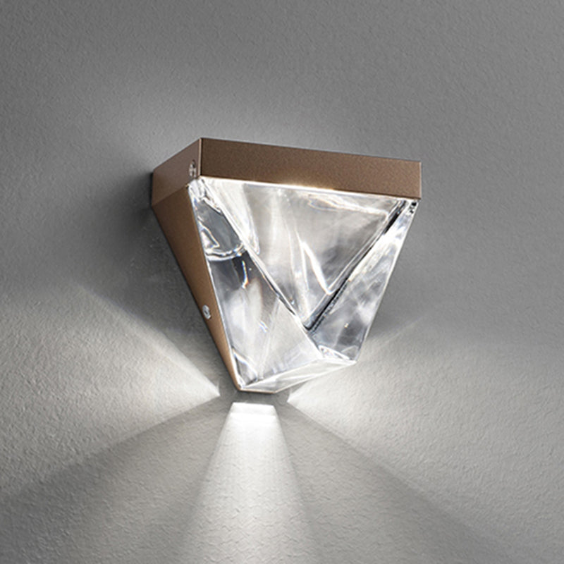 Modern Minimalist Geometric Wall Lighting Fixtures Crystal 1 Light Wall Sconces for Bedroom