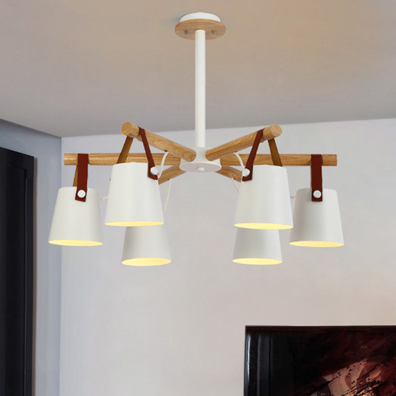 Luce a ciondolo sputnik in legno in stile moderno in ferro battuto in ferro battuto lampadario per soggiorno