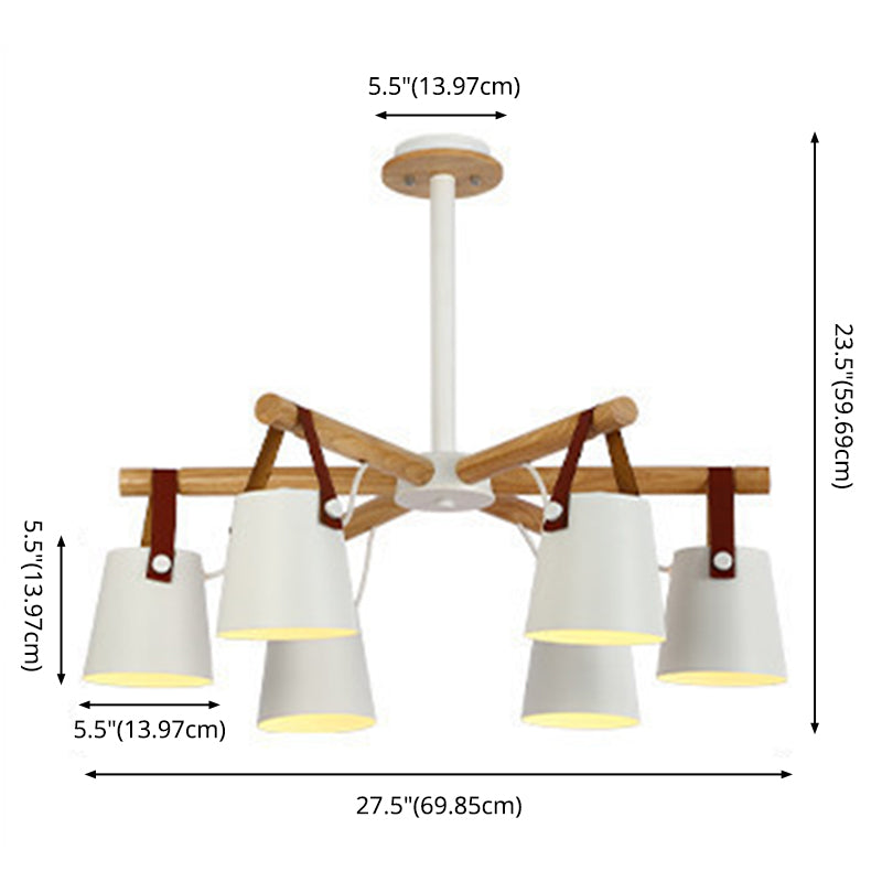 Luce a ciondolo sputnik in legno in stile moderno in ferro battuto in ferro battuto lampadario per soggiorno