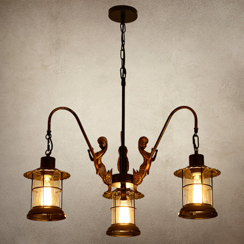 Metal Pendant Lighting Fixture Vintage Black Shaded Restaurant Chandelier Pendant Light