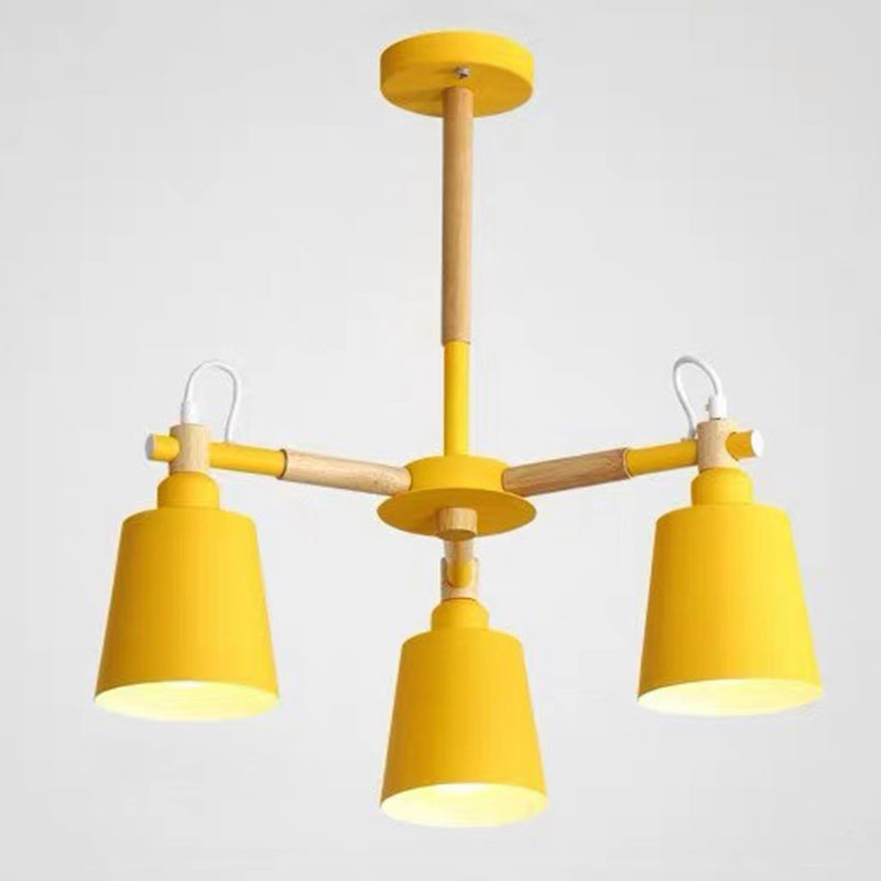 Wrought Iron Sputnik Pendant Light in Modern Simplicity Macaron Ceiling Light for Living Room