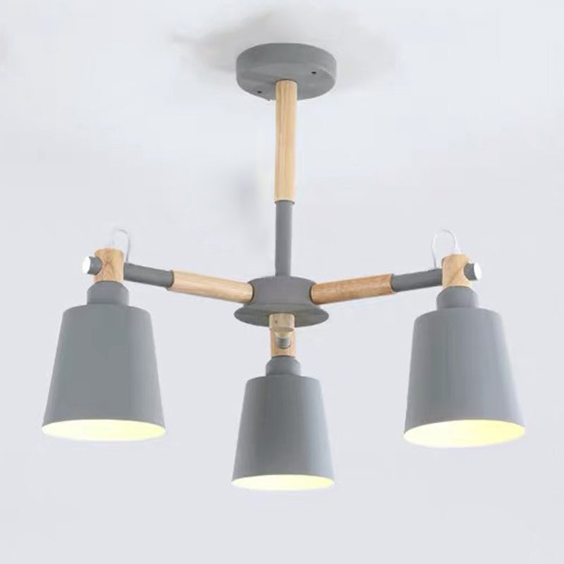 Wrought Iron Sputnik Pendant Light in Modern Simplicity Macaron Ceiling Light for Living Room