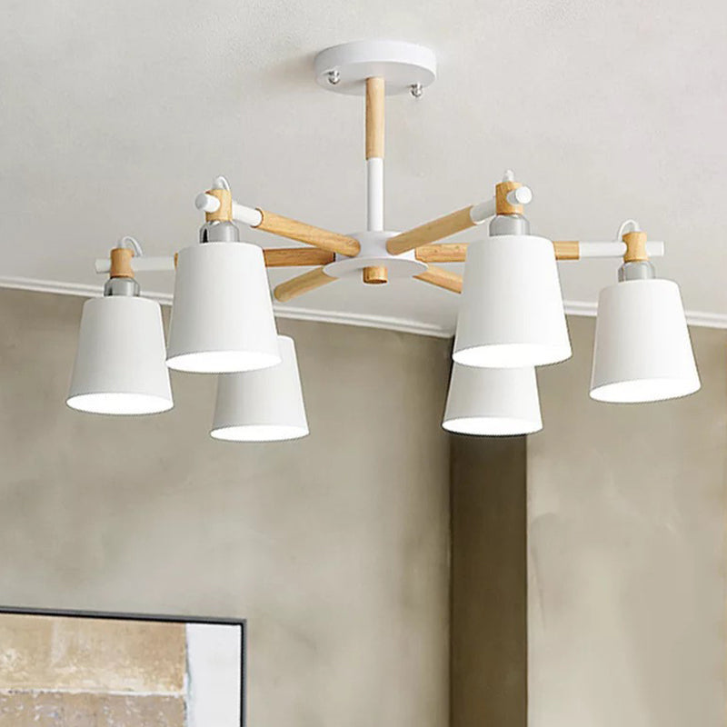 Wrought Iron Sputnik Pendant Light in Modern Simplicity Macaron Ceiling Light for Living Room