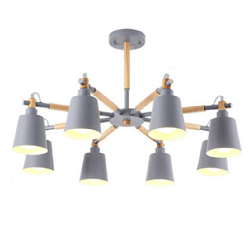 Wrought Iron Sputnik Pendant Light in Modern Simplicity Macaron Ceiling Light for Living Room