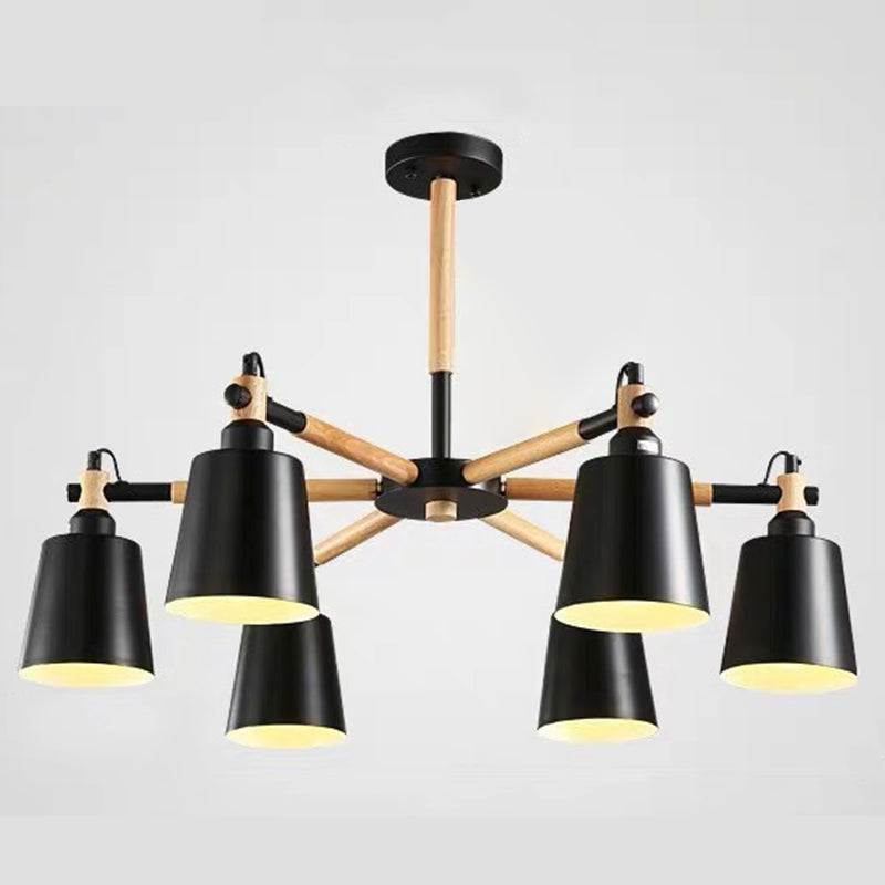Wrought Iron Sputnik Pendant Light in Modern Simplicity Macaron Ceiling Light for Living Room
