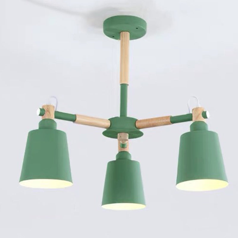 Wrought Iron Sputnik Pendant Light in Modern Simplicity Macaron Ceiling Light for Living Room