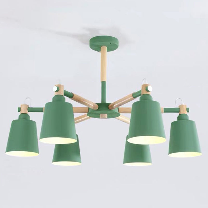 Wrought Iron Sputnik Pendant Light in Modern Simplicity Macaron Ceiling Light for Living Room