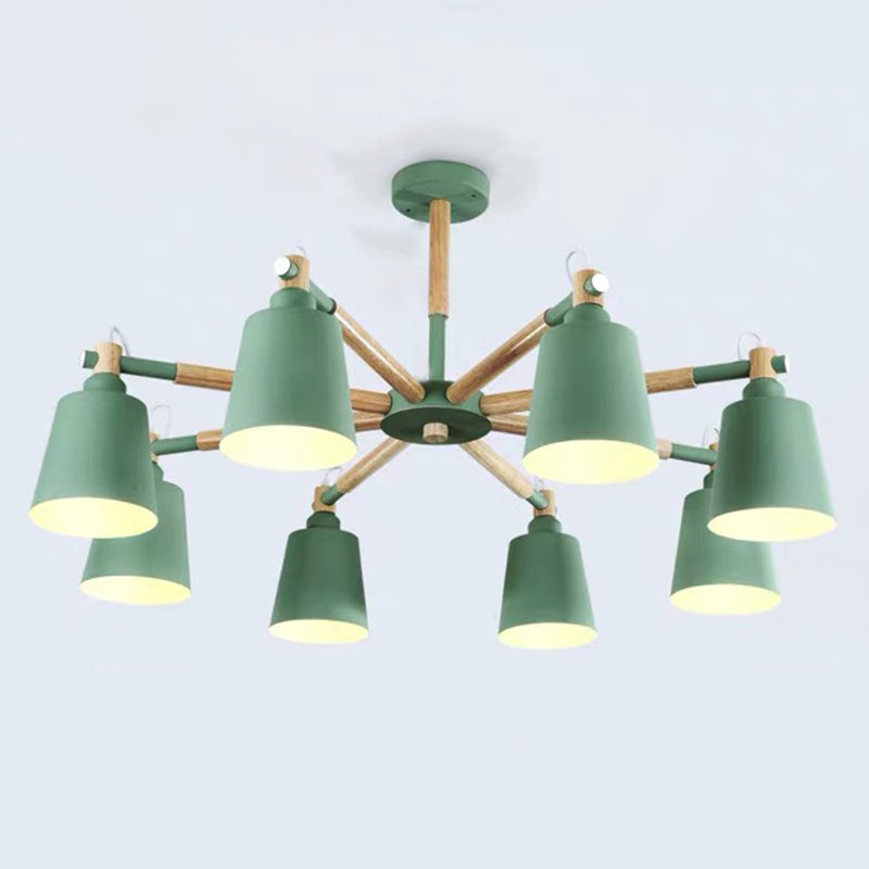 Wrought Iron Sputnik Pendant Light in Modern Simplicity Macaron Ceiling Light for Living Room