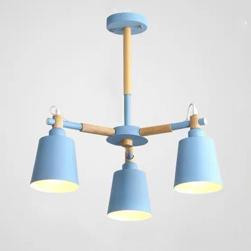 Wrought Iron Sputnik Pendant Light in Modern Simplicity Macaron Ceiling Light for Living Room