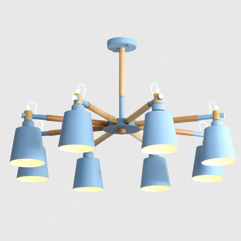 Wrought Iron Sputnik Pendant Light in Modern Simplicity Macaron Ceiling Light for Living Room