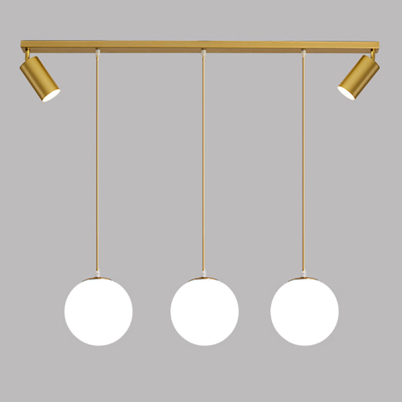 Kogelcluster hanger Modern Opaline Glass Restaurant Hanglamp met spotlight