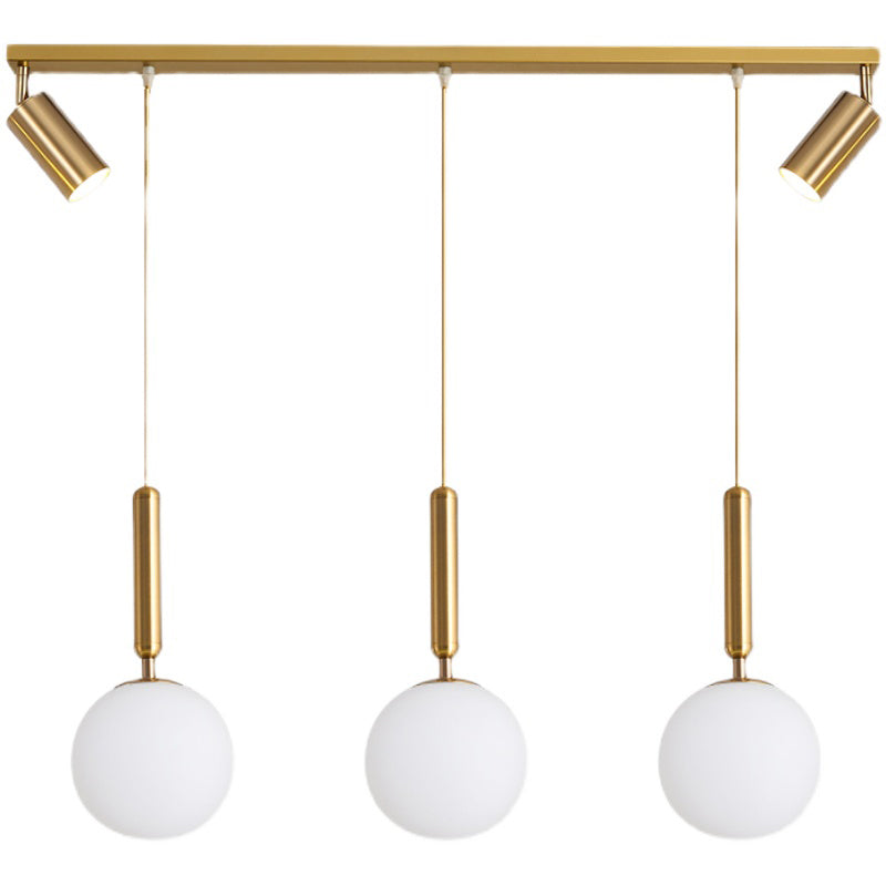 Kogelcluster hanger Modern Opaline Glass Restaurant Hanglamp met spotlight