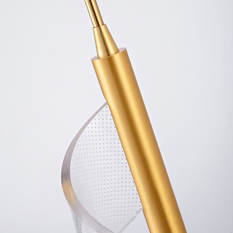 Eenvoud Spiraal hanglamp Acryl Bedide Led Hangly Light armatuur in goud