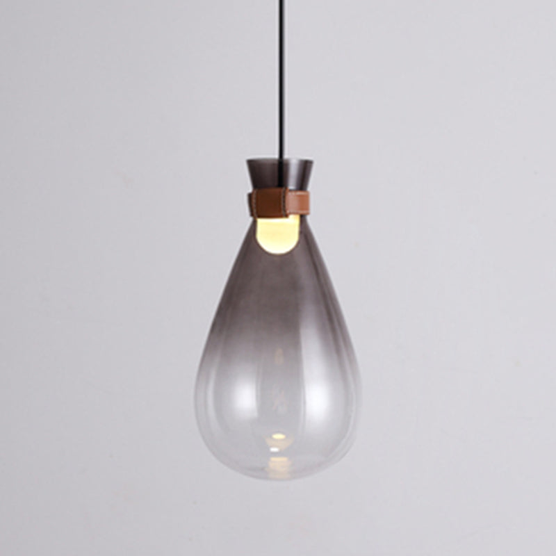 Ombre glazen druppel hanglamp eenvoud 1-licht drop lamp voor eetkamer