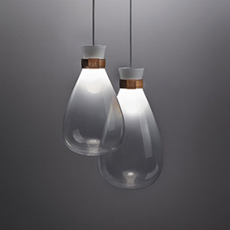 Lámpara de lámpara de lámpara de 1 luces de lámpara de gestión de vidrio ombre para el comedor