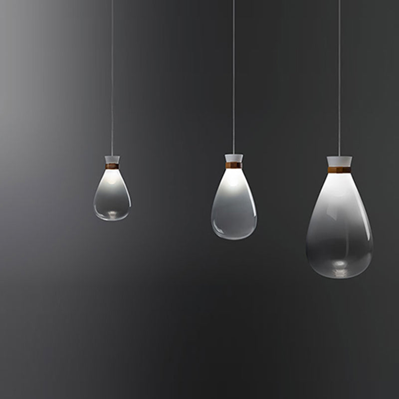 Ombre glazen druppel hanglamp eenvoud 1-licht drop lamp voor eetkamer