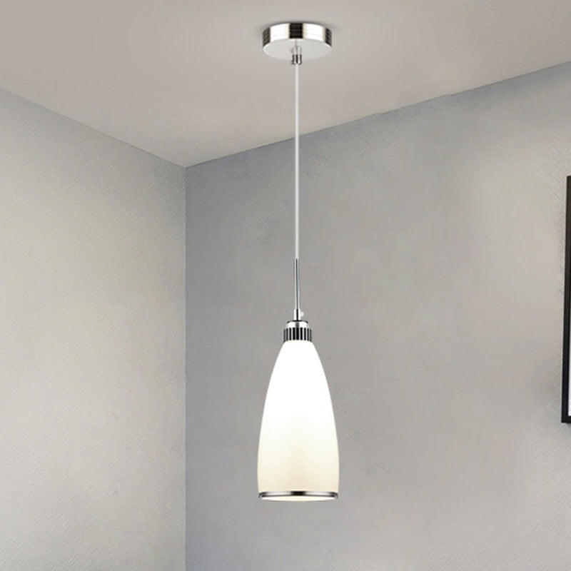 Bell Shade Pendant Light Fixture Modern Glass Dining Room Ceiling Suspension Lamp