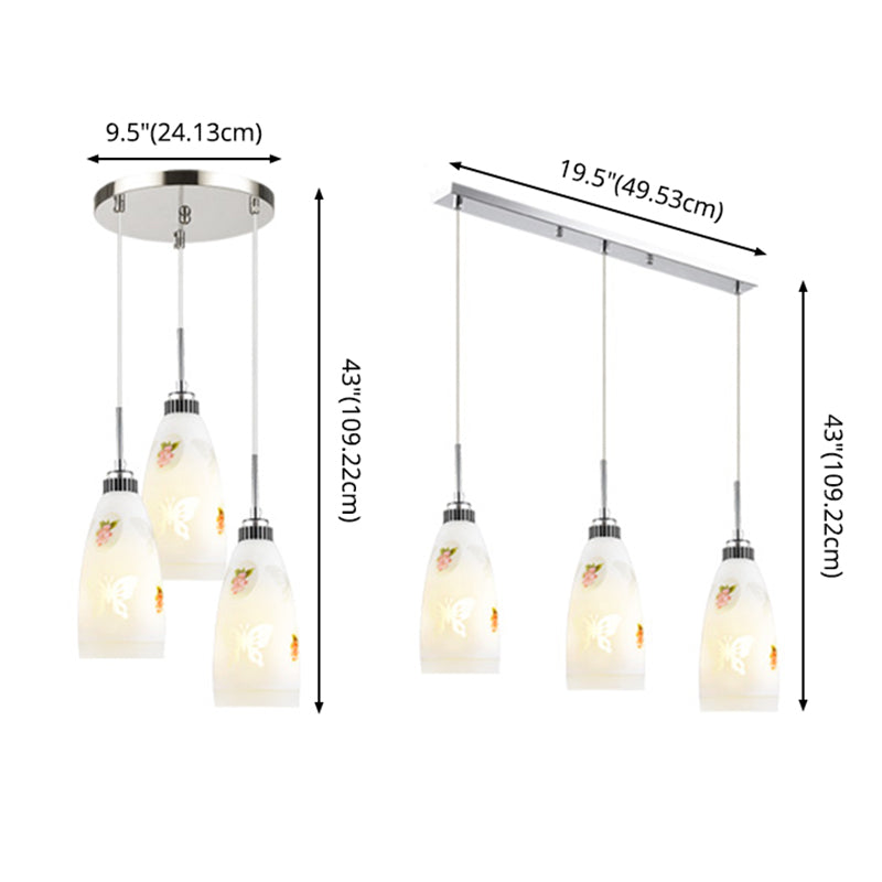 Bell Shade hanglamp Lichte armatuur moderne glazen eetkamer plafond suspensielamp