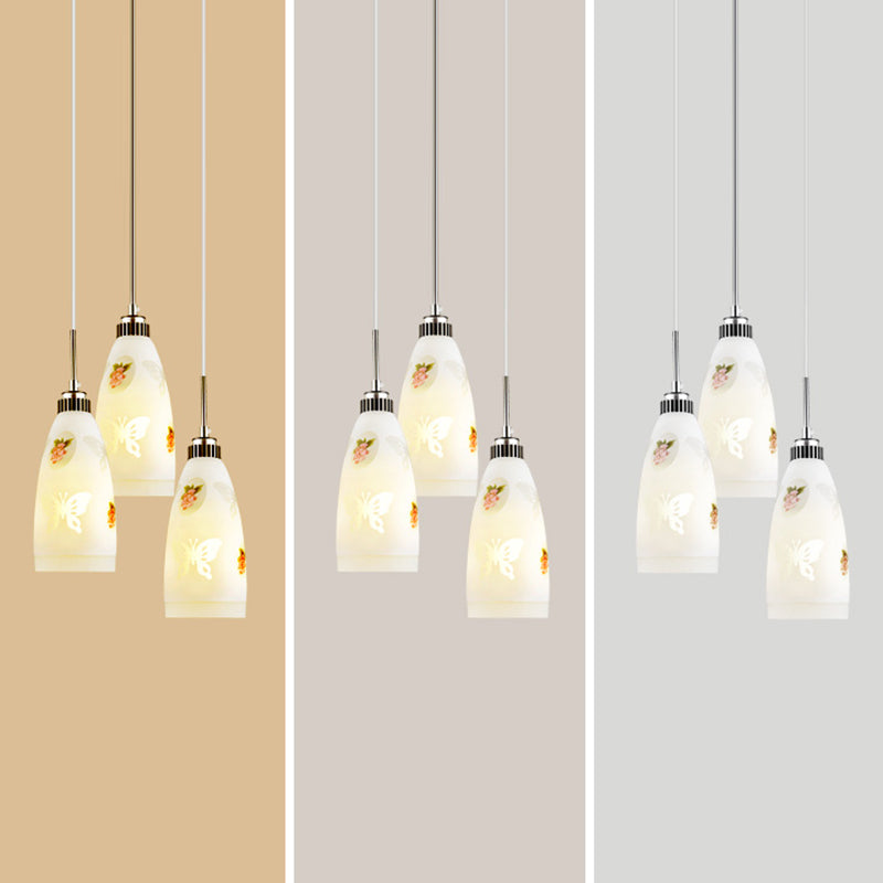 Bell Shade hanglamp Lichte armatuur moderne glazen eetkamer plafond suspensielamp