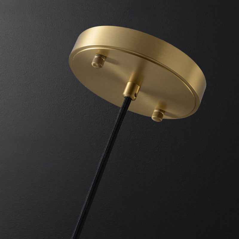 Gradiënt rookglasschaalvormige hanger postmodern 1-licht messing schorsingslicht voor restaurant voor restaurant