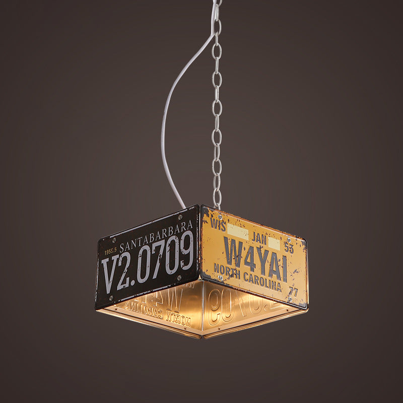 Rust Vintage Ceiling Hanging Light Fixture Metal Bar Chandelier Lighting Fixtures