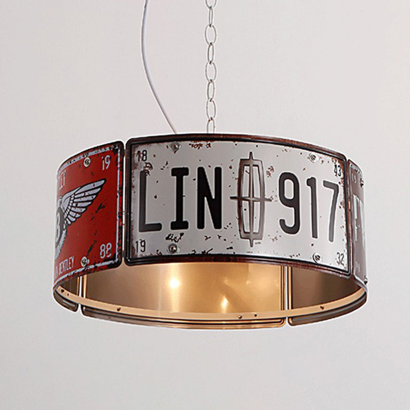 Rust Vintage Ceiling Hanging Light Fixture Metal Bar Chandelier Lighting Fixtures