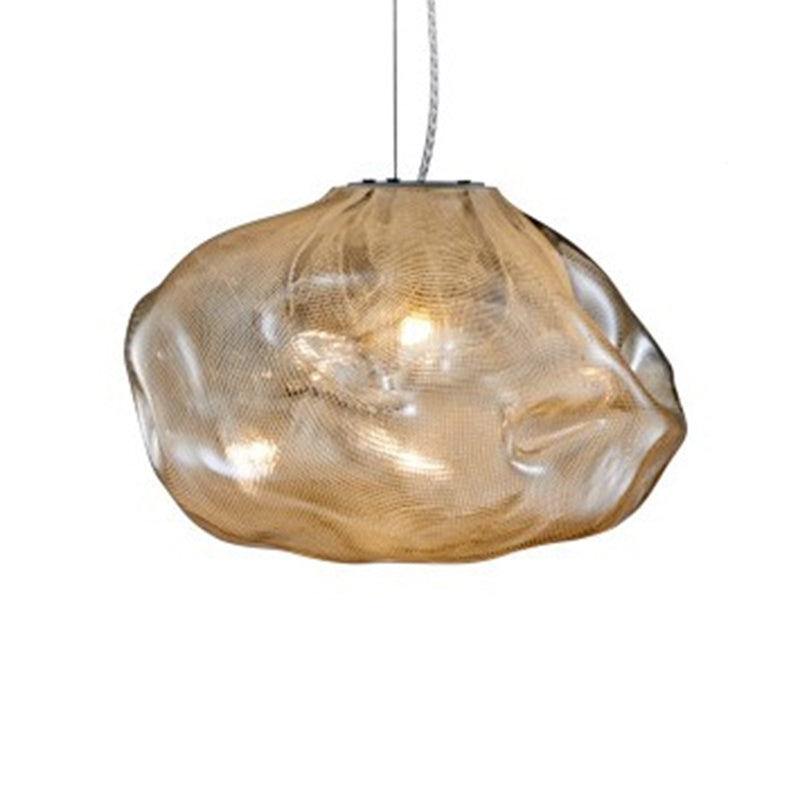 Lámpara de vidrio colgante con forma de colgante en forma de nube de estilo de diseñador lámpara de trabajo de restaurantes de 1 luces