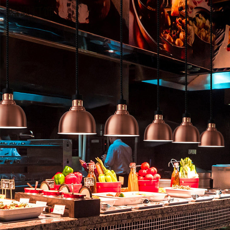 Retractable Bowl Shade Hanging Lighting Postmodern Metal 1 Bulb Restaurant Pendant Lamp