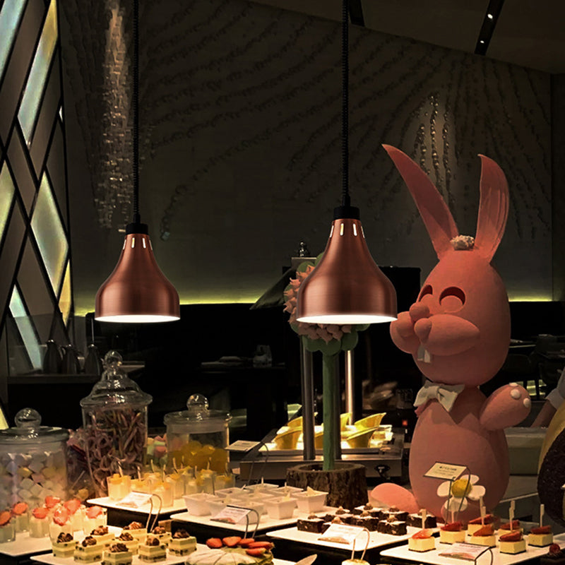 Retractable Bowl Shade Hanging Lighting Postmodern Metal 1 Bulb Restaurant Pendant Lamp