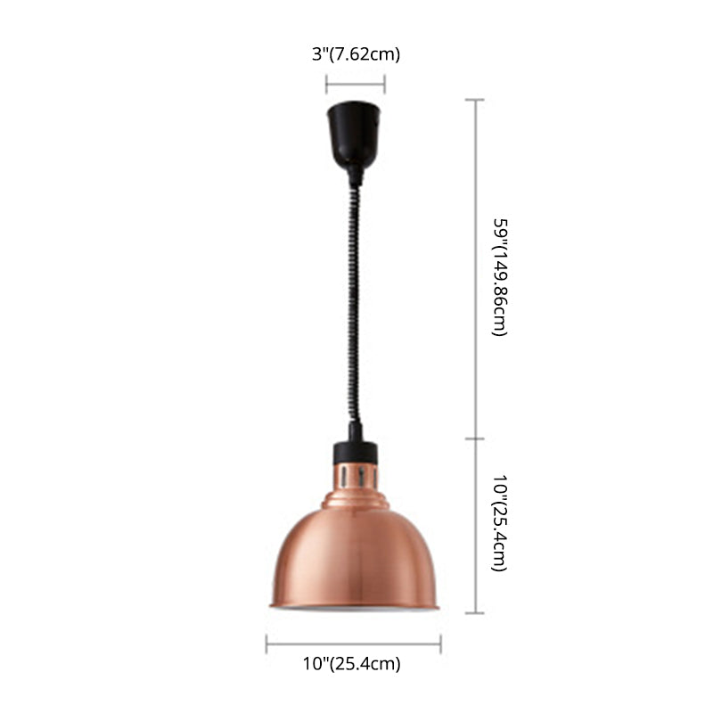 Retractable Bowl Shade Hanging Lighting Postmodern Metal 1 Bulb Restaurant Pendant Lamp