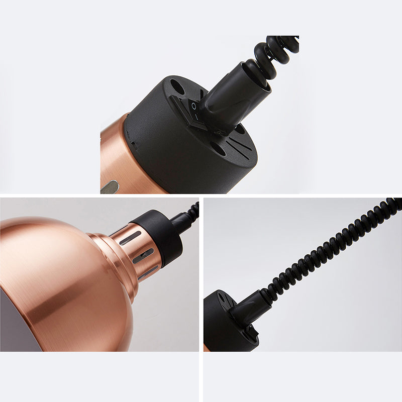 Retractable Bowl Shade Hanging Lighting Postmodern Metal 1 Bulb Restaurant Pendant Lamp