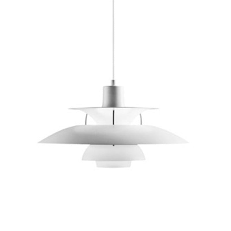Multilayer Pendant Light Fixture Macaron Aluminum 1-Light Living Room Hanging Light