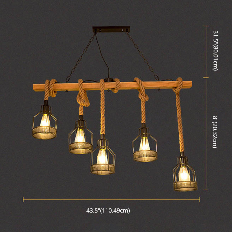 Illuminazione industriale dell'illuminazione dell'isola lampada a sospensione in rete per sala da pranzo