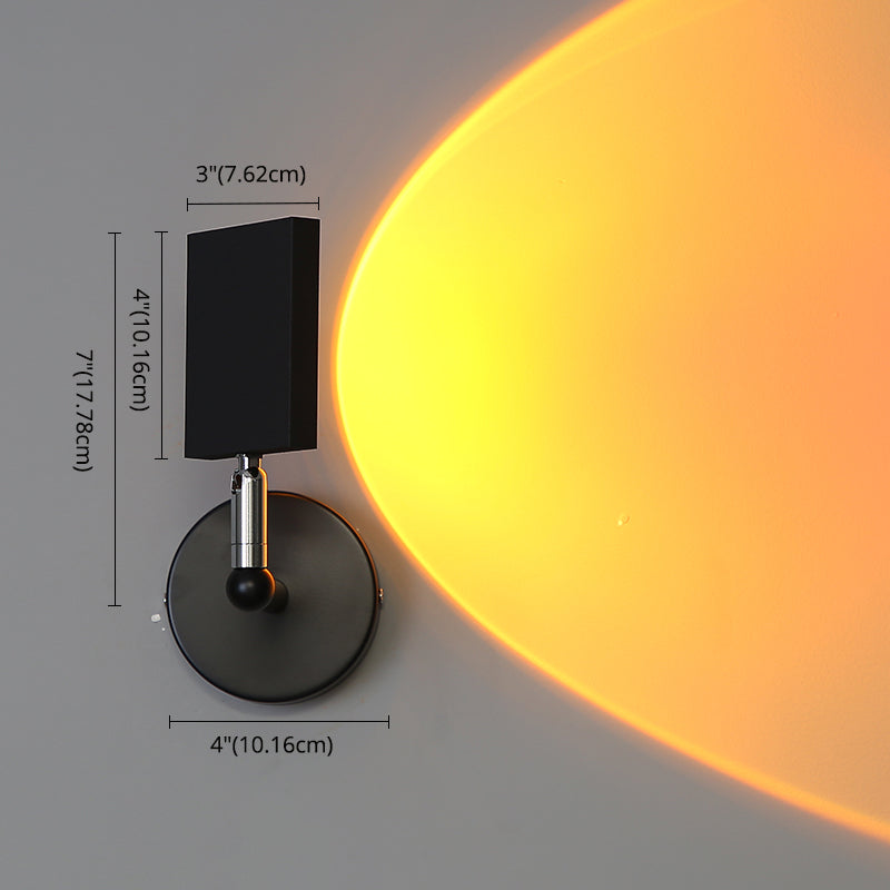 Modern Minimalist Style Armed Wall Mounted Light Fixture Metal 1 Light Sconce Light Fixtures in Black Finish