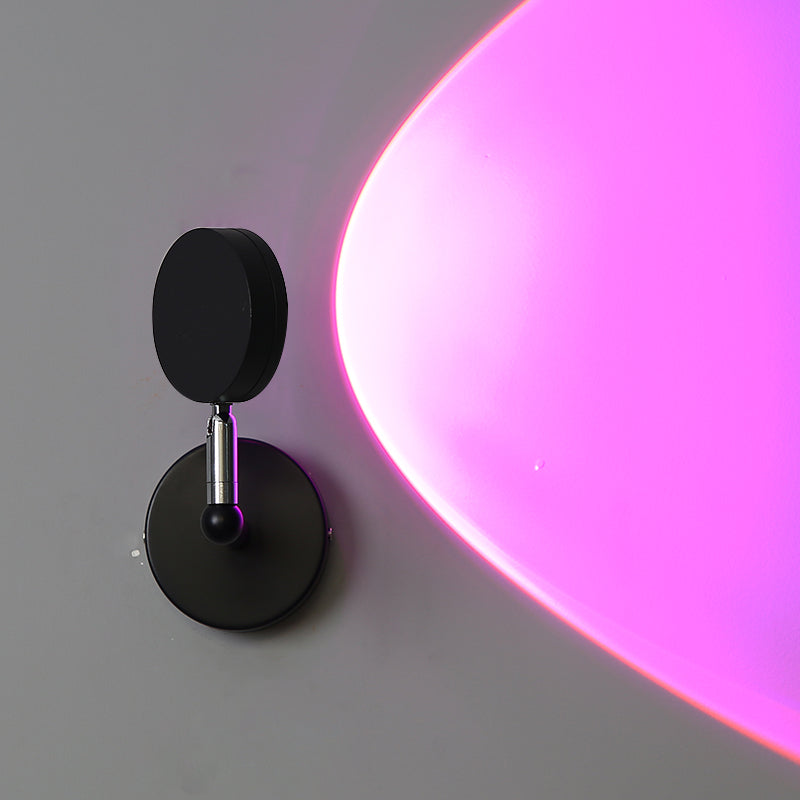 Modern Minimalist Style Armed Wall Mounted Light Fixture Metal 1 Light Sconce Light Fixtures in Black Finish