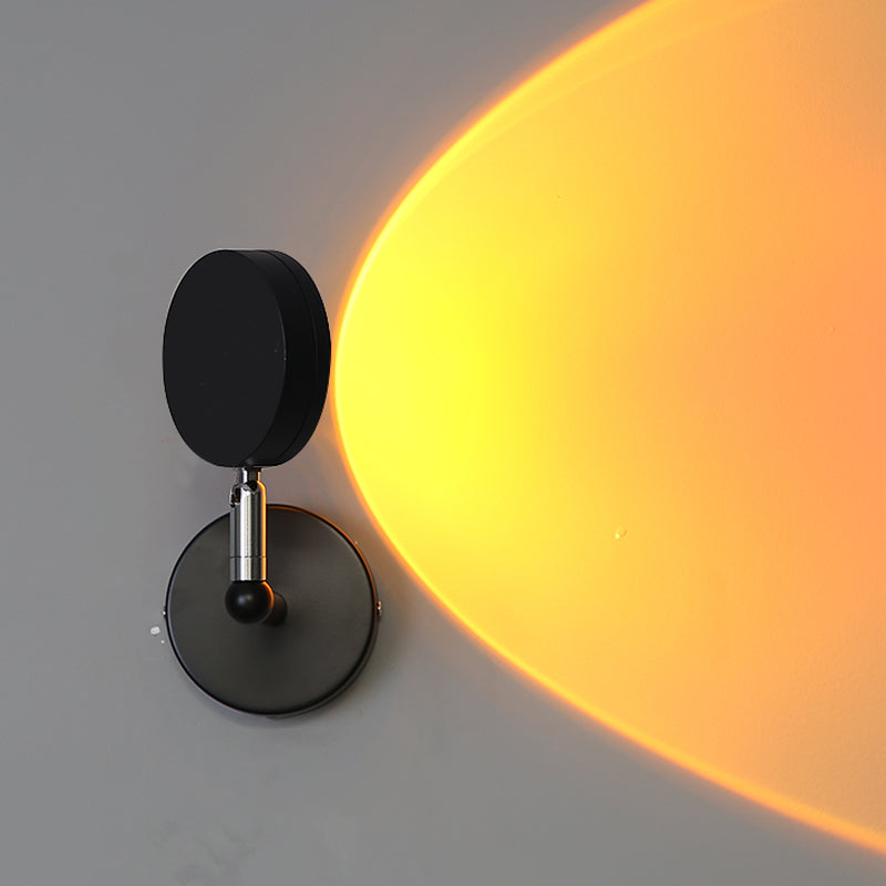 Modern Minimalist Style Armed Wall Mounted Light Fixture Metal 1 Light Sconce Light Fixtures in Black Finish