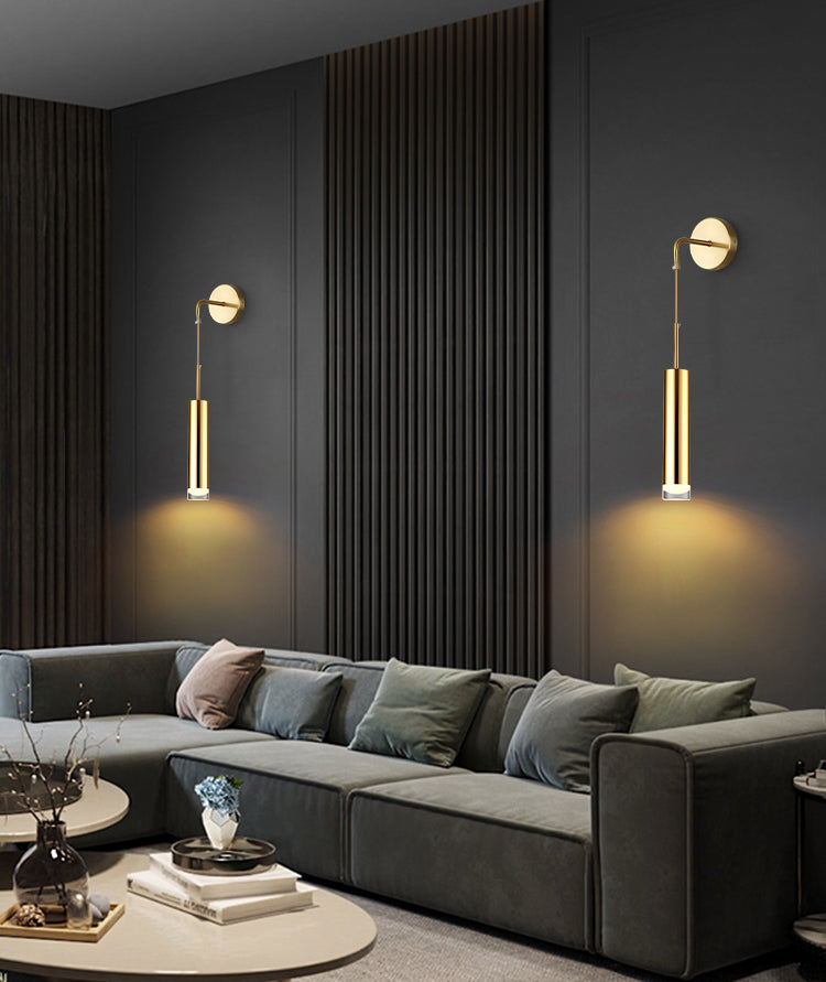 Moderne minimalistische Stilzylindrisch -Wand -Leuchte Acryl -Wandleuchte für Schlafzimmer